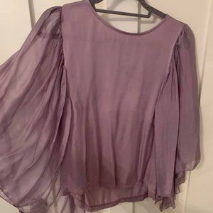 Moda Seta Flutter Sleeve Blouse